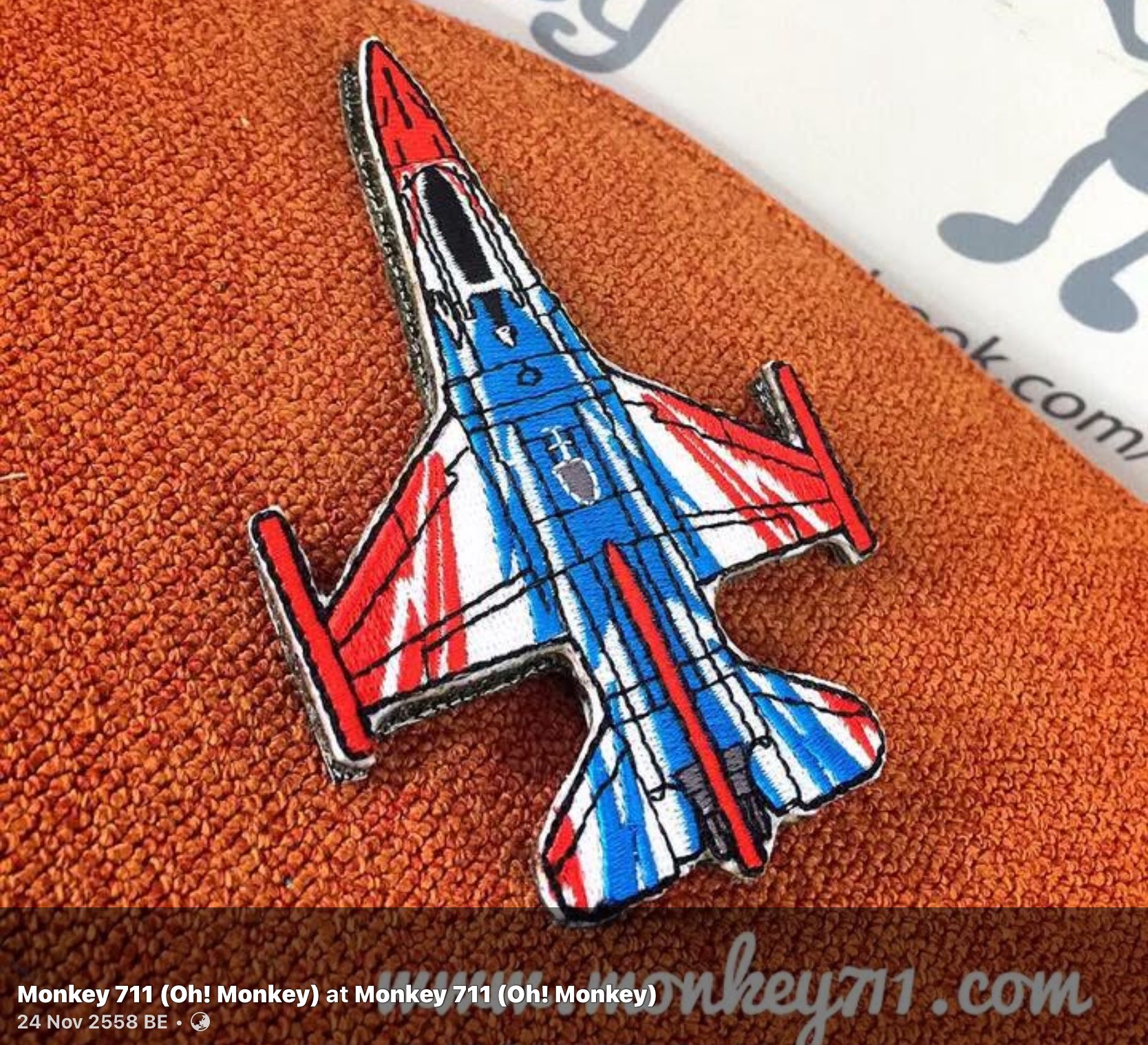 PT0011泰國F-16彩繪機套章(魔鬼氈)