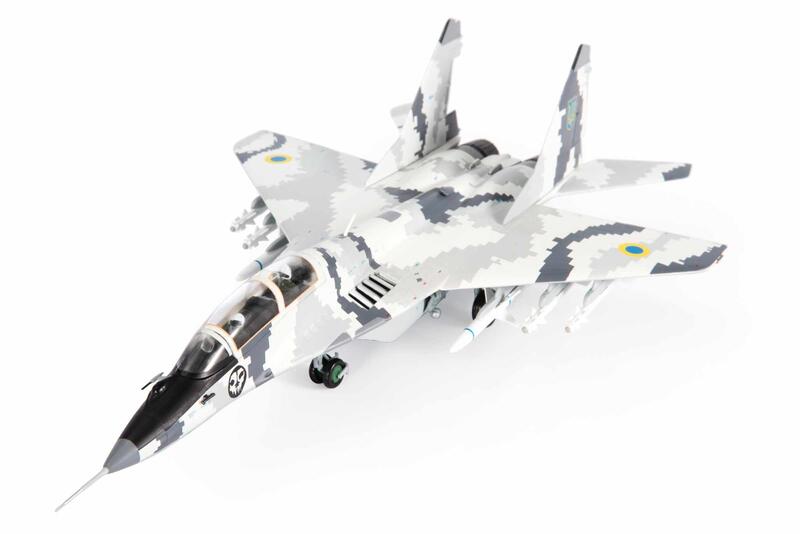 烏克蘭空軍MiG-29UB基輔幽靈AGM-88合金模型1/72成品JCW-72-MG29-014