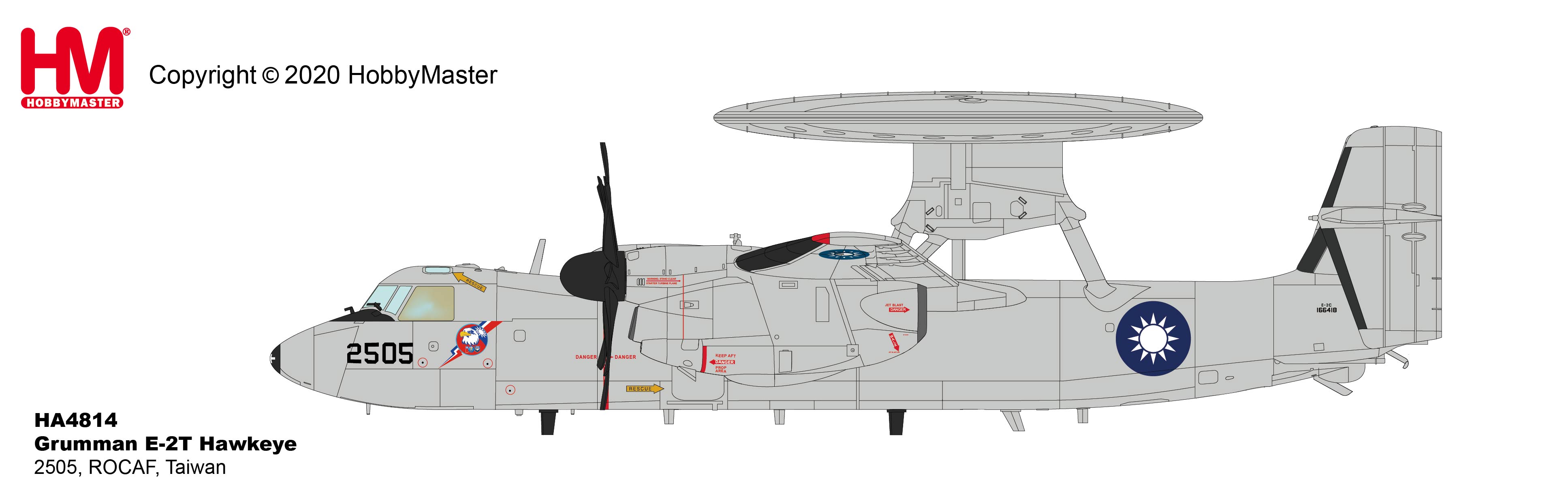 HA4814空軍E-2K預警機建國百年彩繪模型