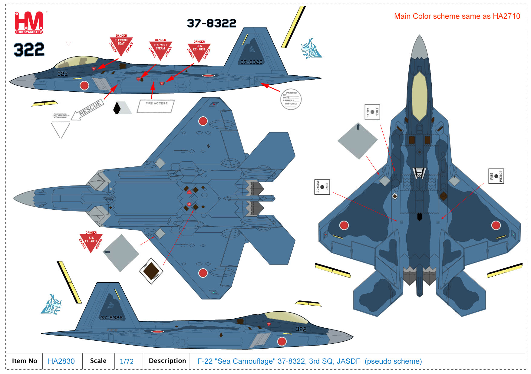 HA2830日本航空自衛隊 F-22 
