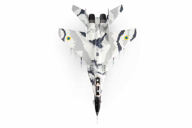 烏克蘭空軍MiG-29UB基輔幽靈AGM-88合金模型1/72成品JCW-72-MG29-014