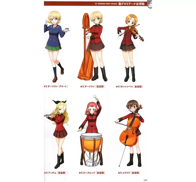 少女與戰車戰車道大作戰！遊戲人物服飾插畫集