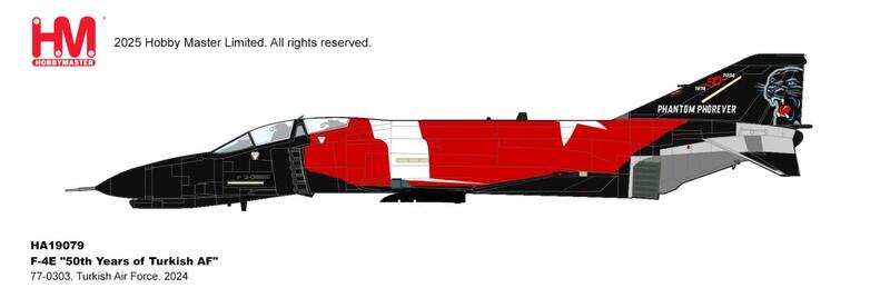 HA19079土耳其空軍F-4服役50週年彩繪1/72合金成品模型HM