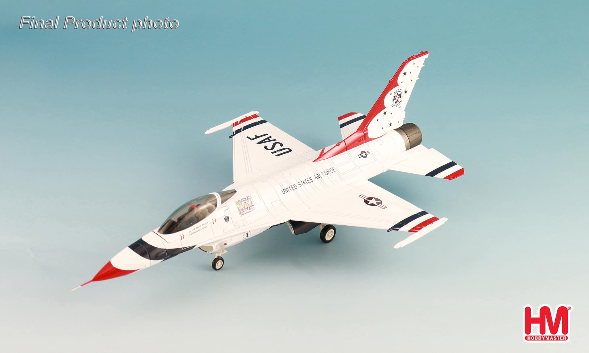 HA38039美國雷鳥特技小組F-16領隊一號合金模型