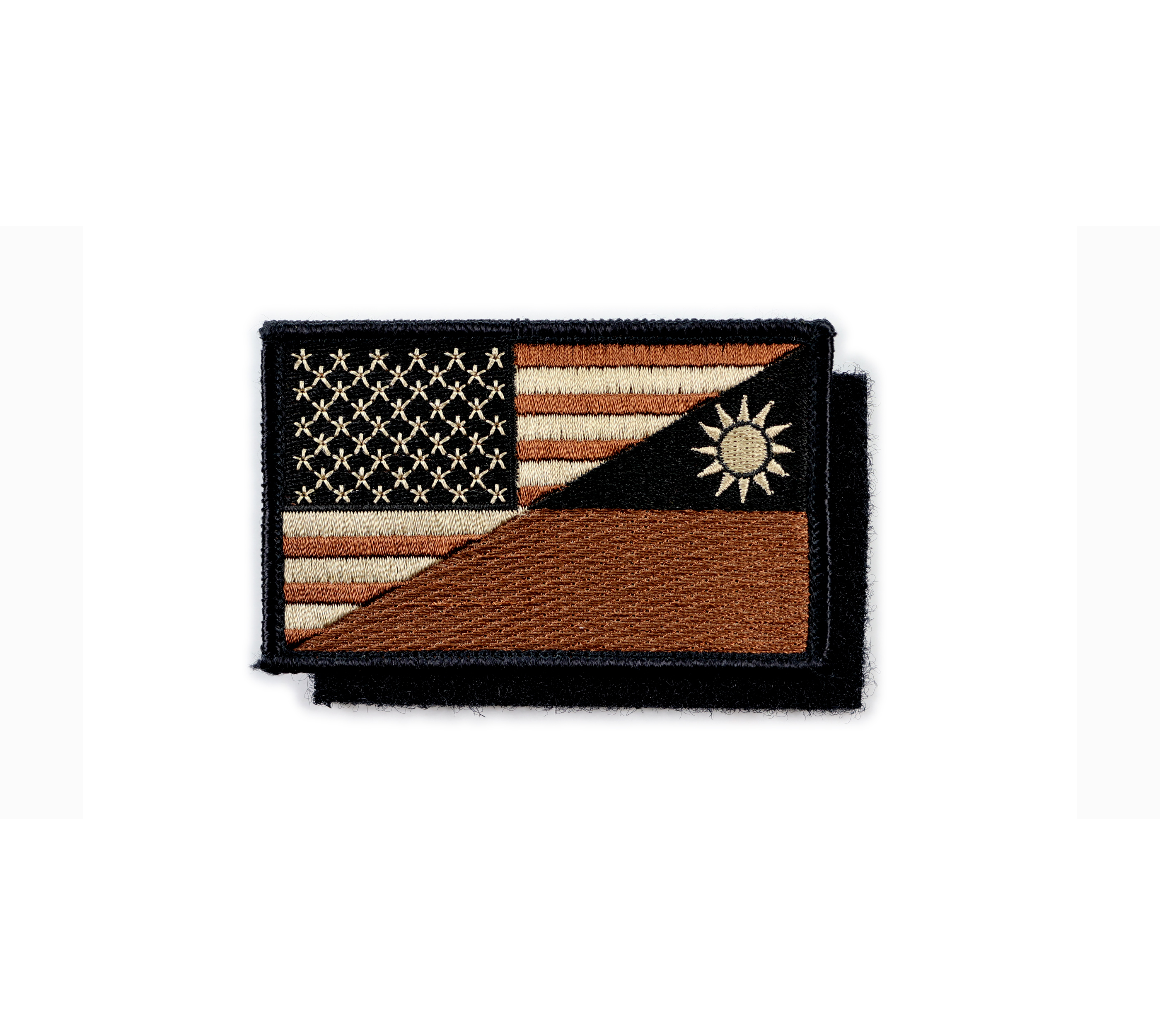 P0171美國&中華民國國旗章(多地迷彩)(魔鬼氈)