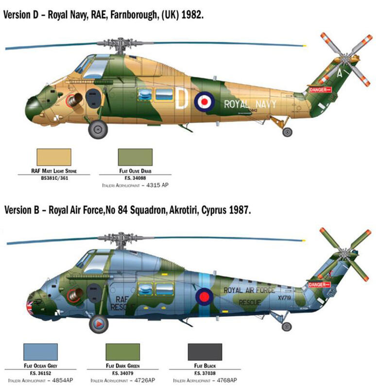 2720英國威塞克斯Wessex UH.5 福克蘭戰爭1/48模型2720(含蝕刻片)