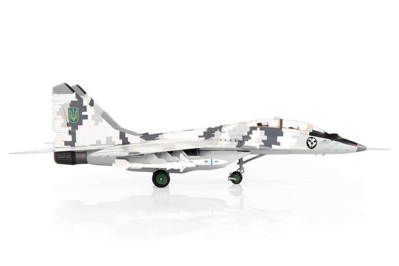 烏克蘭空軍MiG-29UB基輔幽靈AGM-88合金模型1/72成品JCW-72-MG29-014