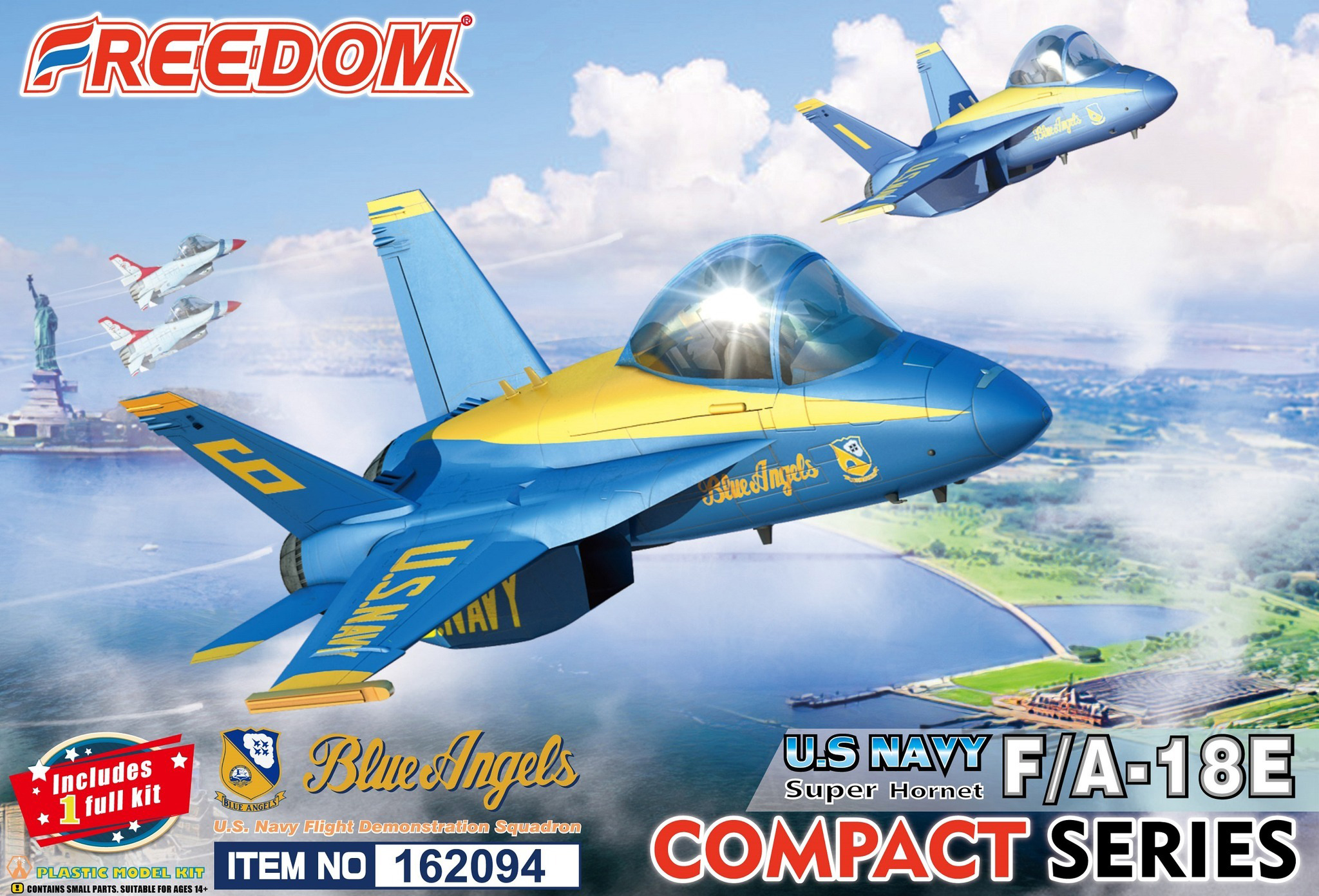 162094美國海軍Blue Angels特技小組F/A-18E蛋機模型1入