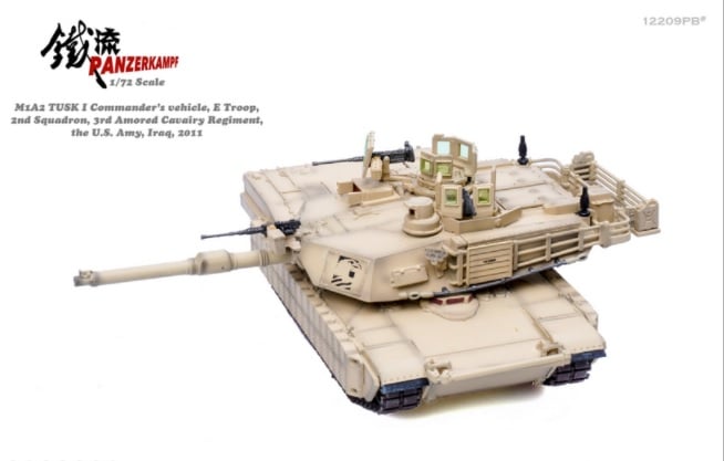 美國M1A2 Abrams TUSK I艾布蘭坦克(沙漠色) 12209PB