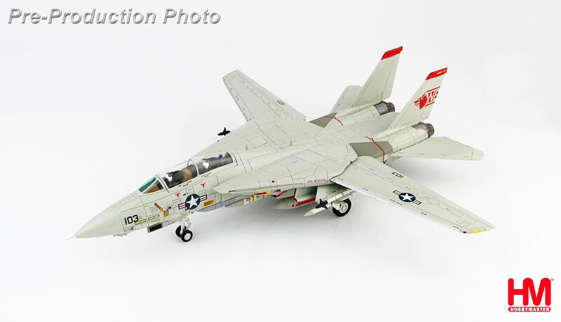 HA5224美軍F-14A雄貓戰鬥機VF-1狼群中隊Mi-8殺手合金模型