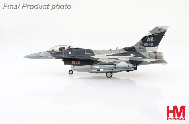 HA38004美軍F-16C第354聯隊AK第18假想敵中隊Red 90分裂迷彩合金模型