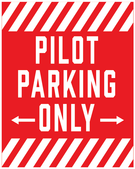 ST0089 PILOT PARKING ONLY  防水貼紙