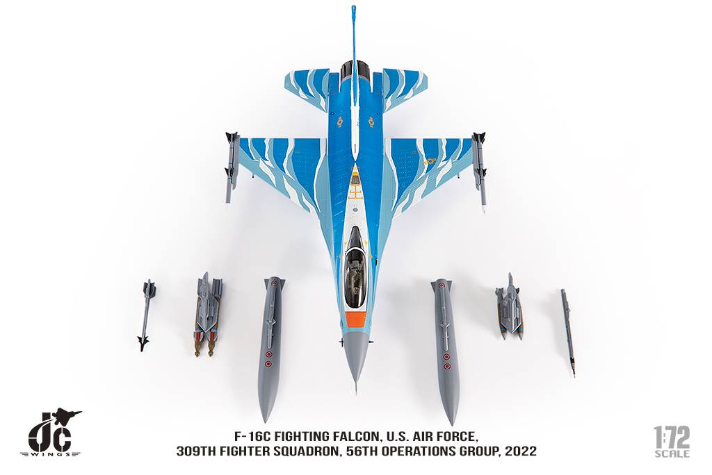 JCW-72-F16-020美國空軍第309戰鬥機中隊F-16C唐老鴨彩繪模型
