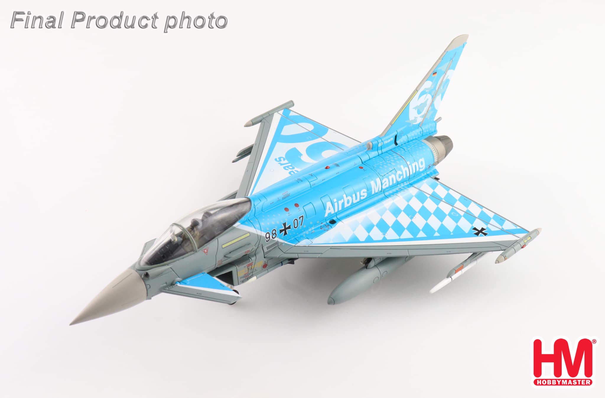 HA6621德國空軍歐洲戰鬥機 EF-2000空中巴士 60 週年98+07模型