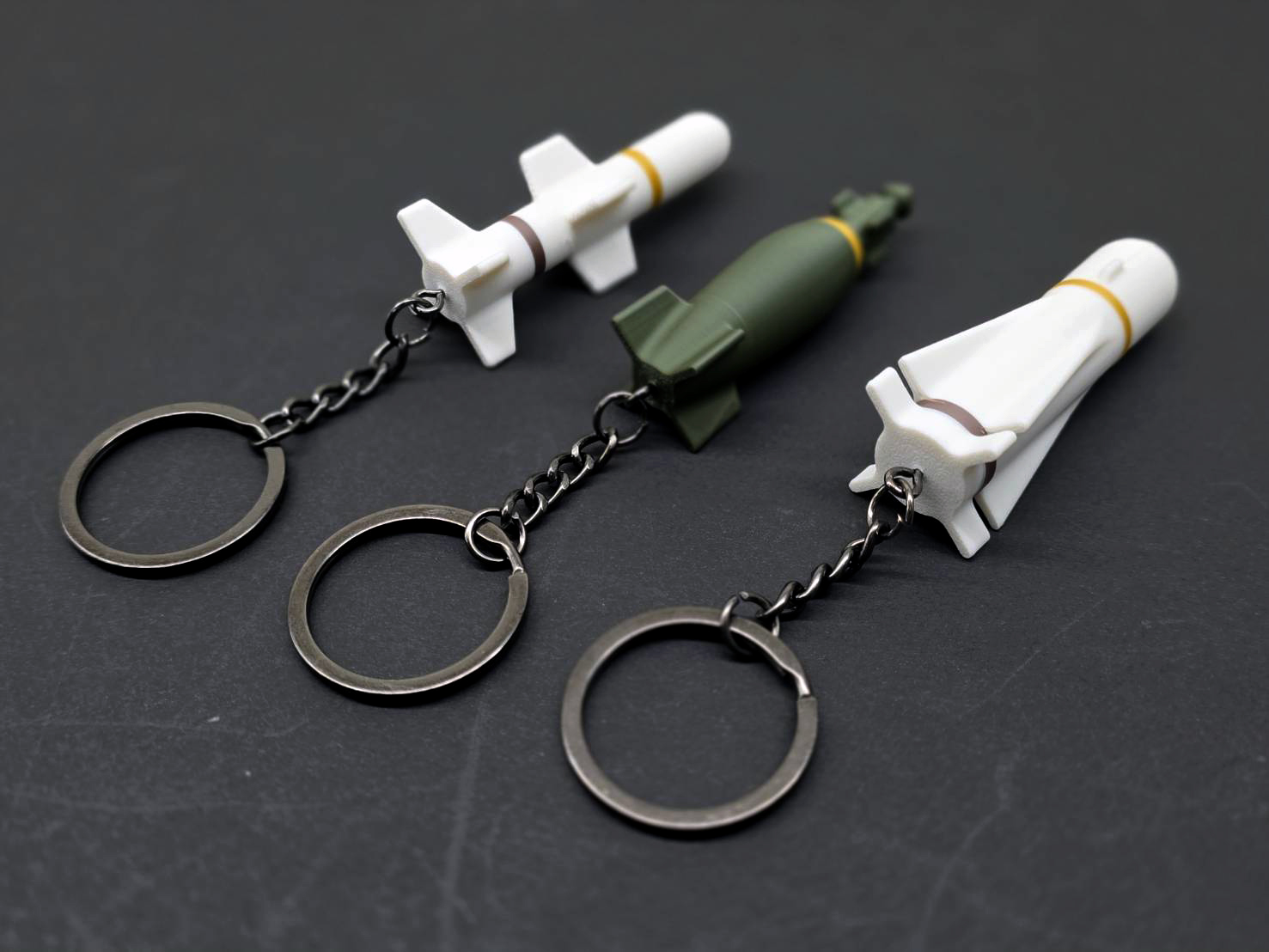 K0081魚叉飛彈AGM-84 3D列印鑰匙圈