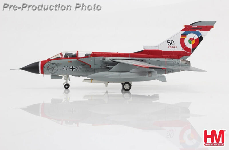 HA6728德國空軍Tornado龍捲風式攔截機50週紀念彩繪模型1/72成品HM