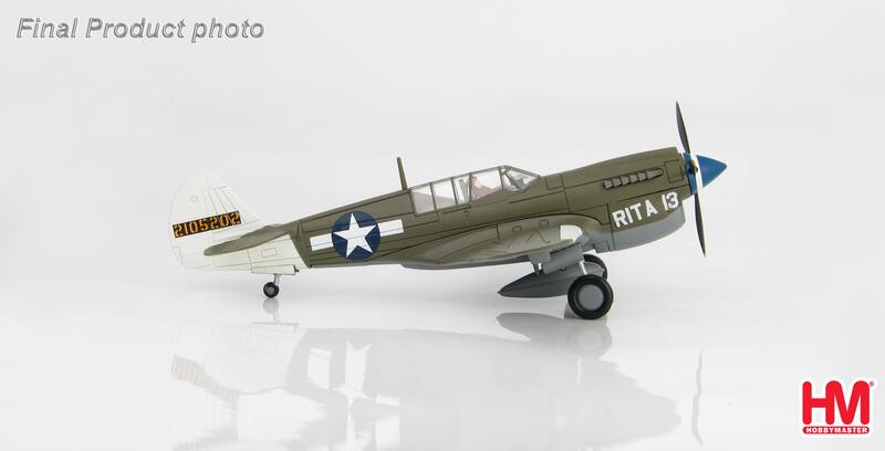 HA5504美國P-40N戰鬥機羅伯特德克文上尉1/72合金成品模型