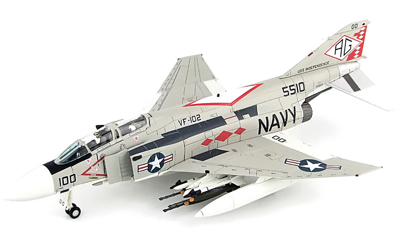 HA19006美軍VF-102鑽石蛇 F-4J 幽靈 II獨立號CV-6模型