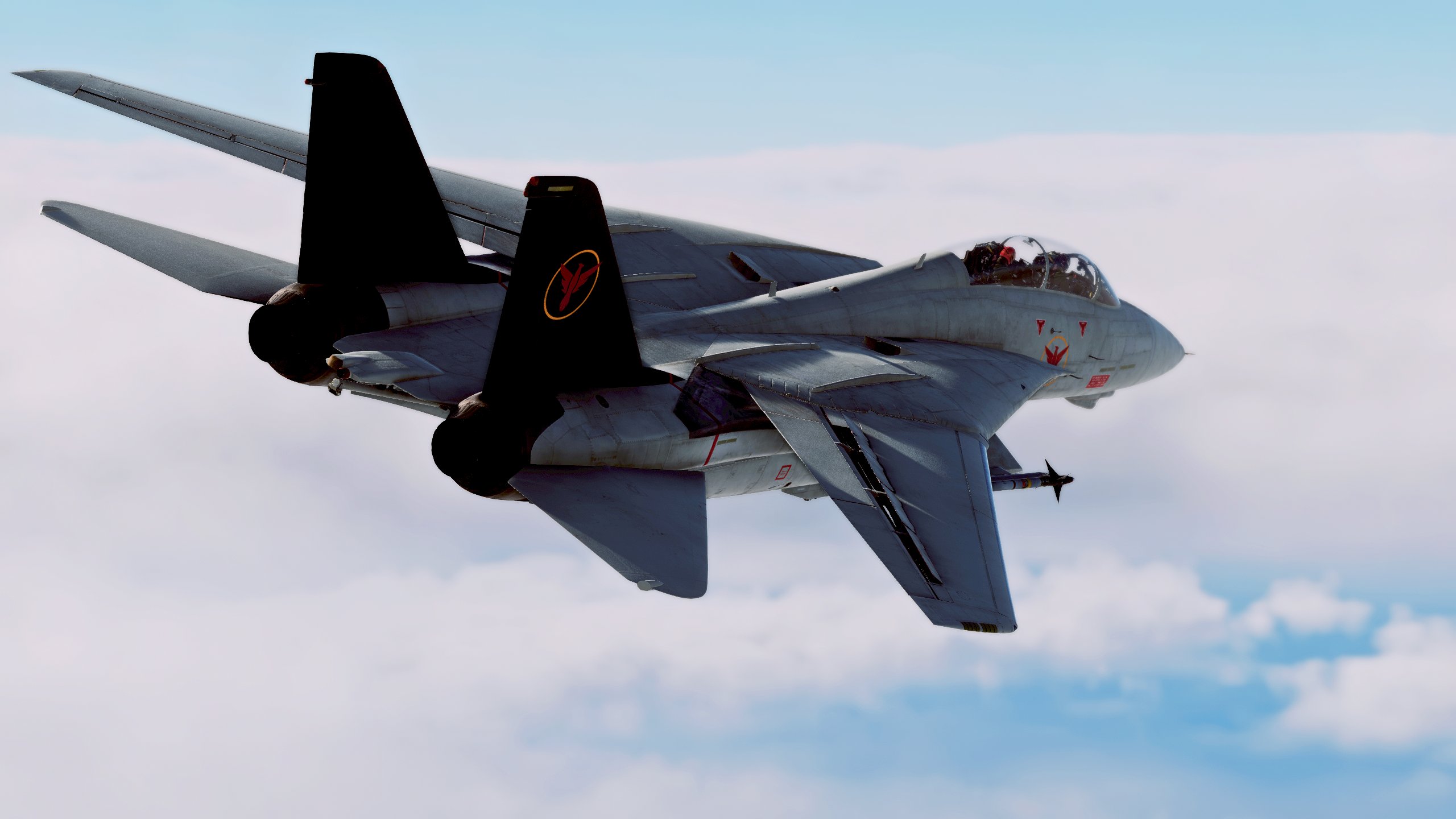 HA5258捍衛戰士-獨行俠 F-14A 土匪戰機(附電影版及紅星水貼)模型1/72成品HM