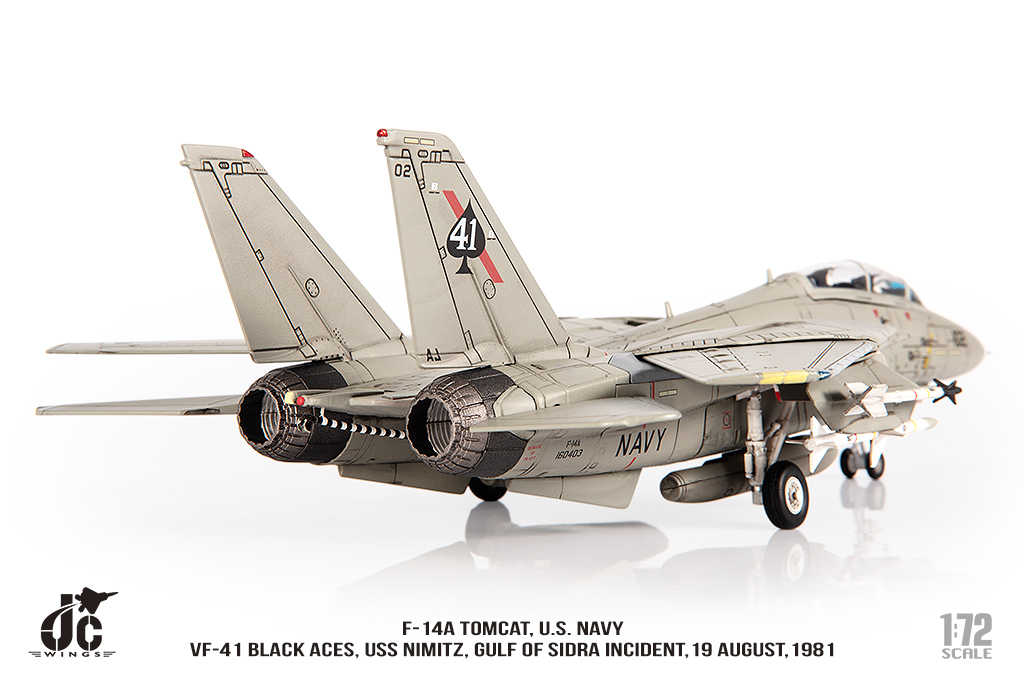 美國海軍VF-41中隊F-14A雄貓1981錫德拉灣事件模型1/72成品JCW-72-F14-017
