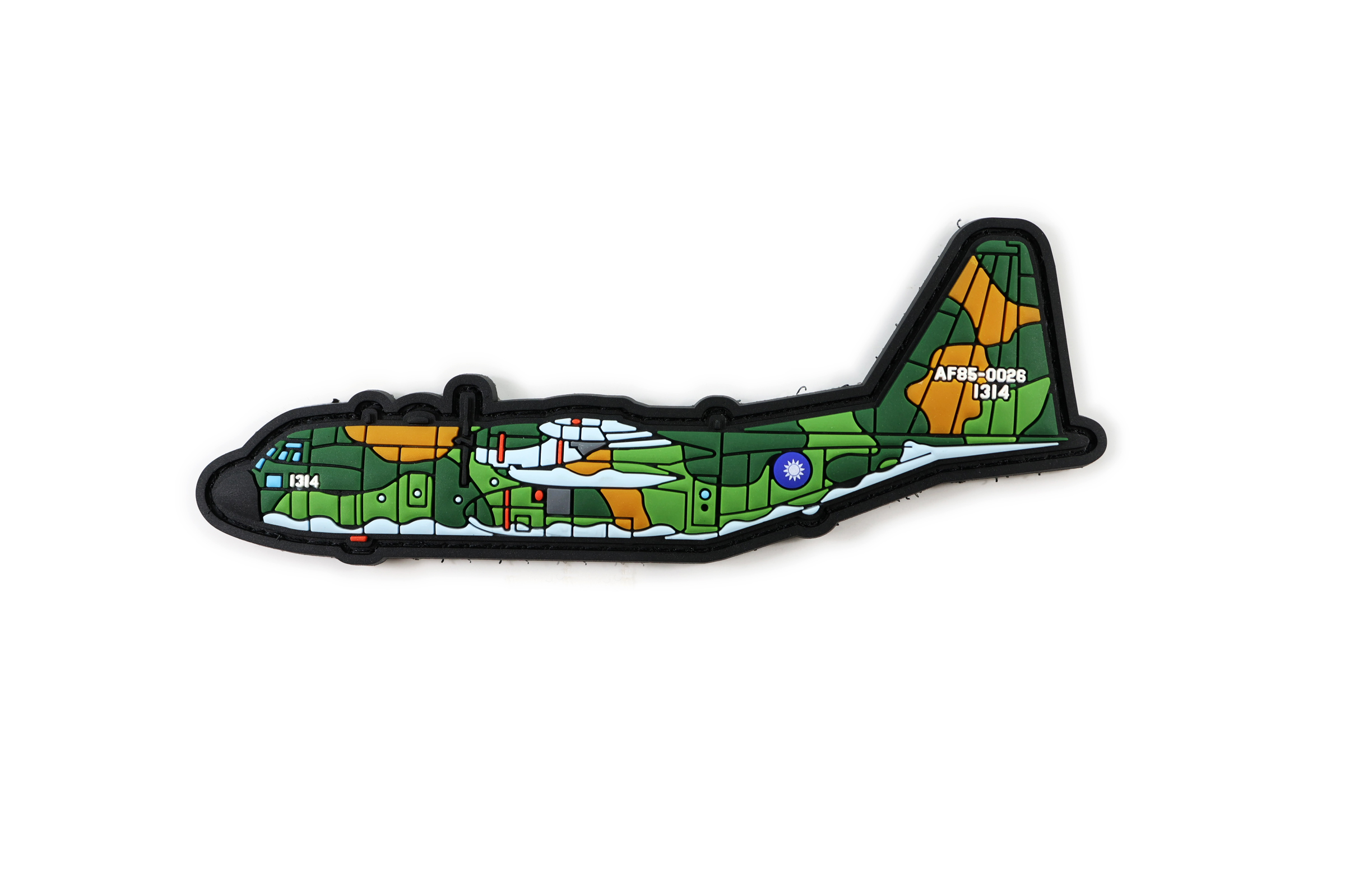 PVC0066空軍C-130H機型PVC章(有魔鬼氈)