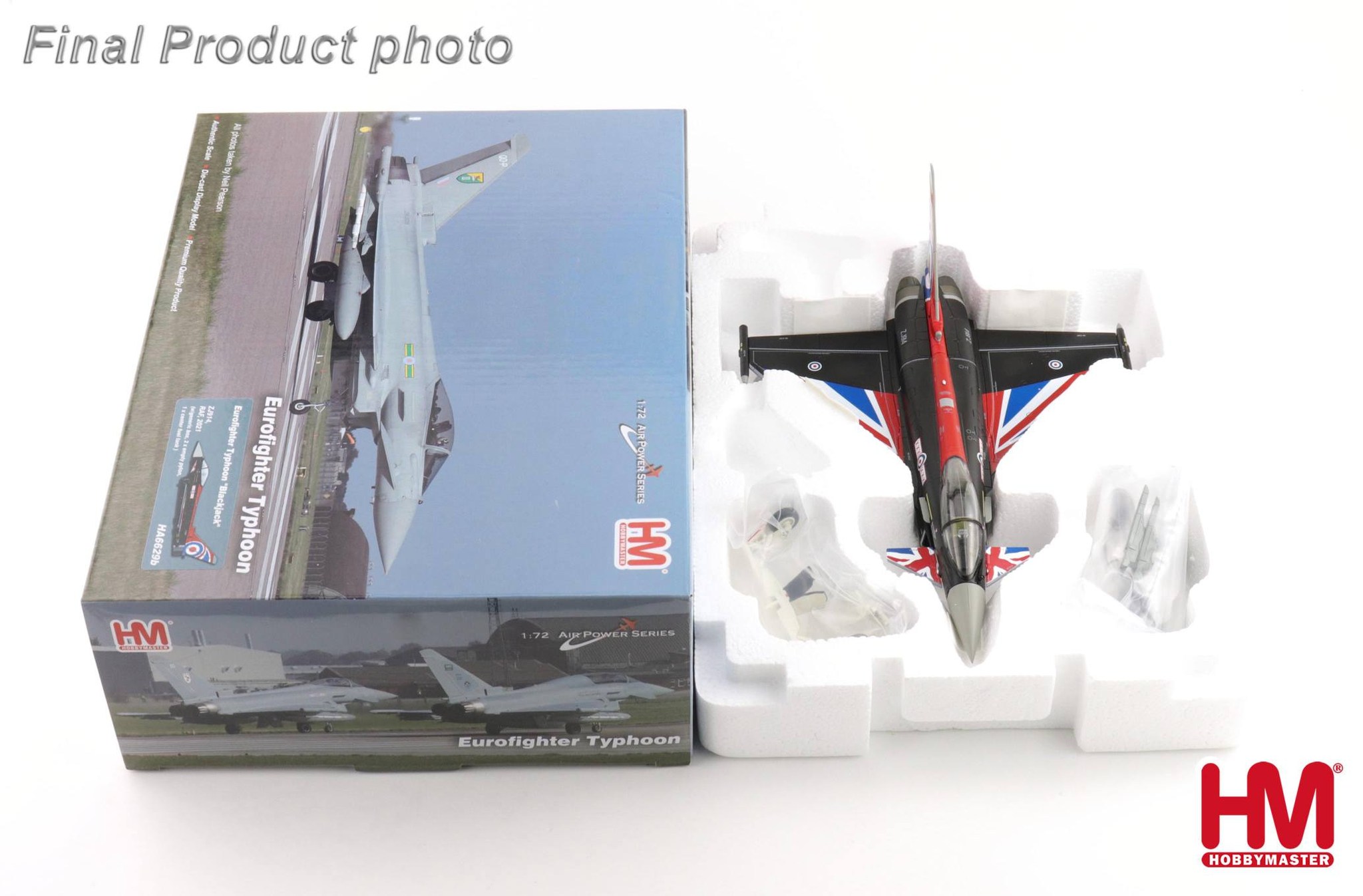 HA6629b英國皇家空軍Typhoon Display颱風式戰鬥機表演隊國旗彩繪合金模型1/72成品HM
