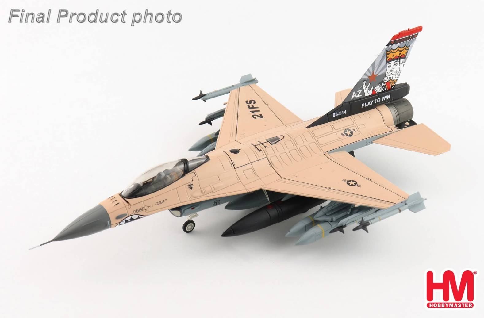 HA38070美國21隊F-16VPlay to Win彩繪機1/72模型