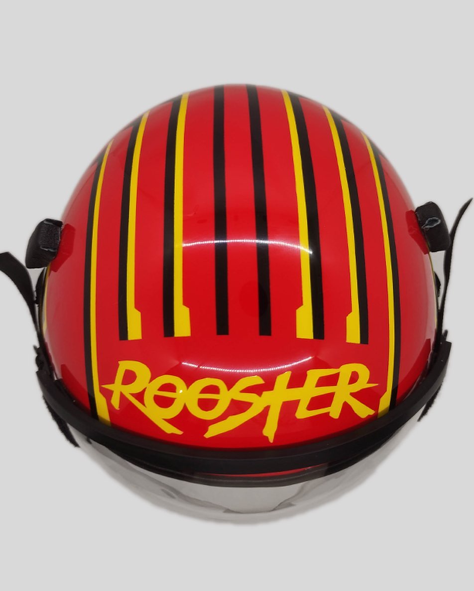 ST0046公雞ROOSTER呼號塑膠貼紙