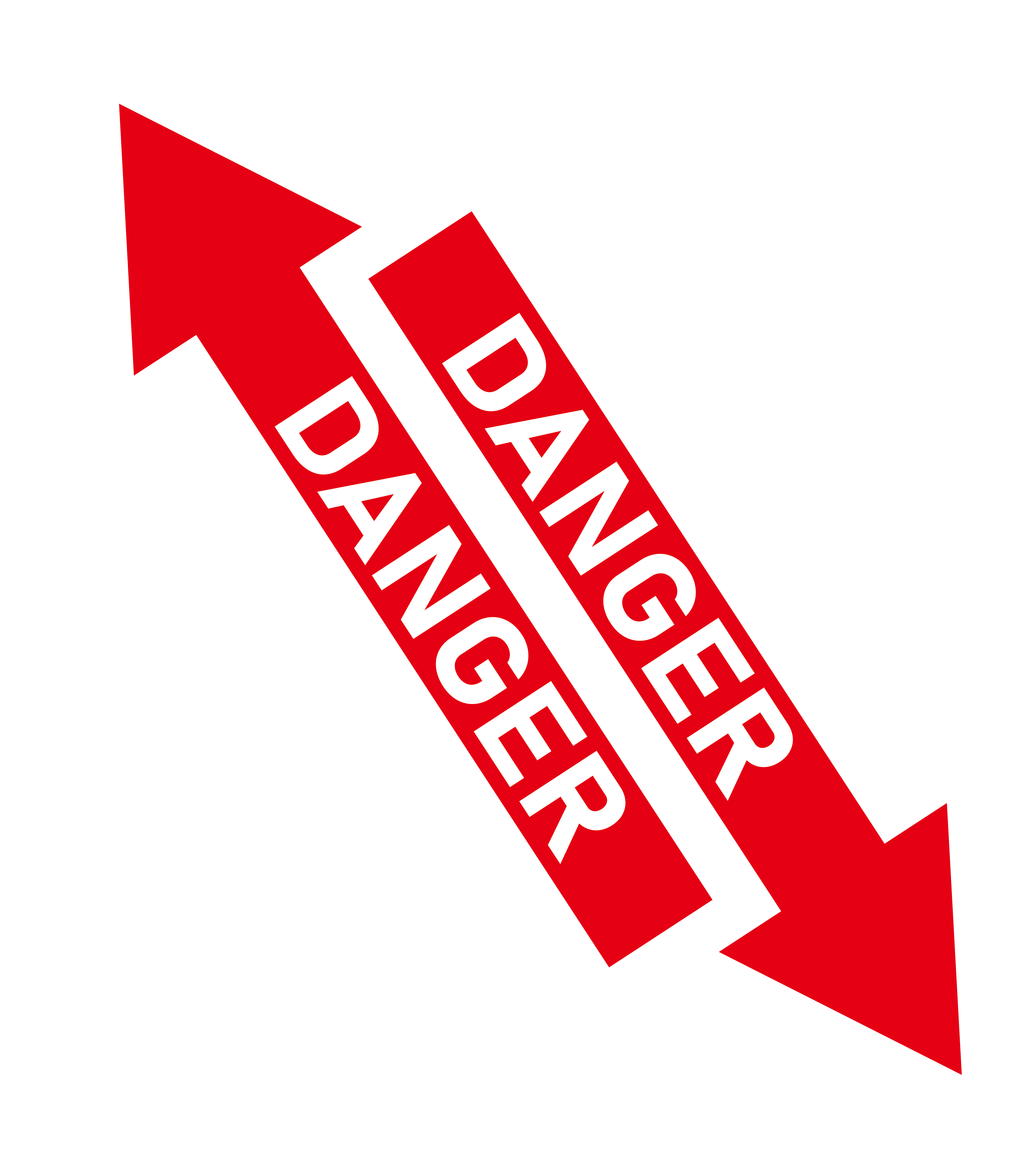 ST0088危險DANGER箭頭防水貼紙