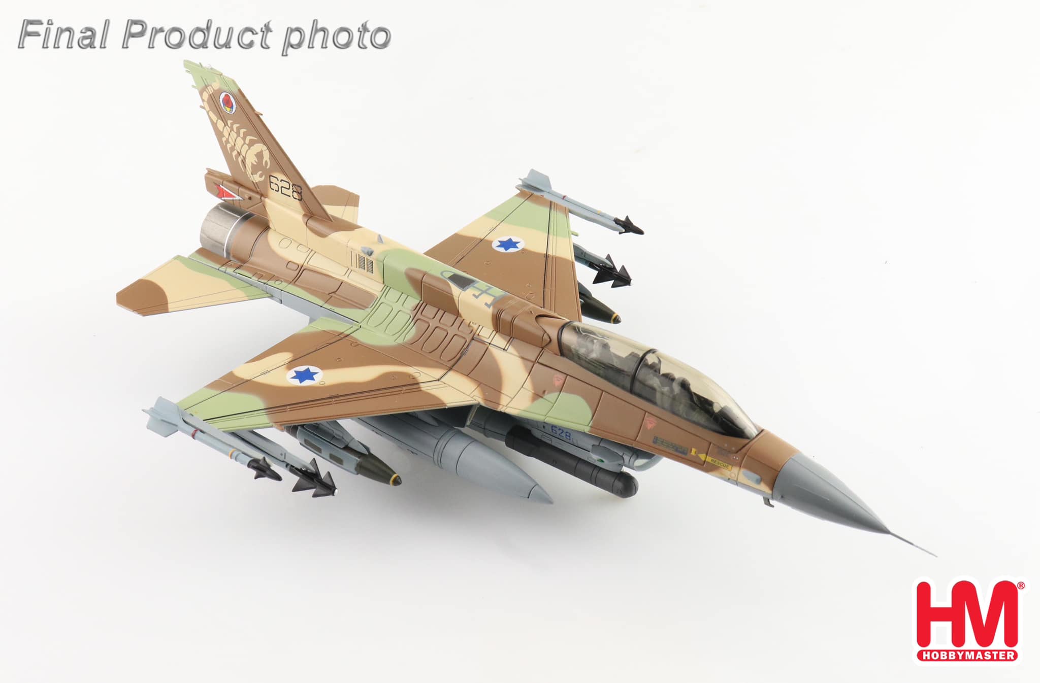 HA38037以色列空軍F-16I 第119中隊蝙蝠中隊合金模型
